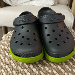 Crocs Men's and Women's Duet Sport Clog | Graphite/Volt Green